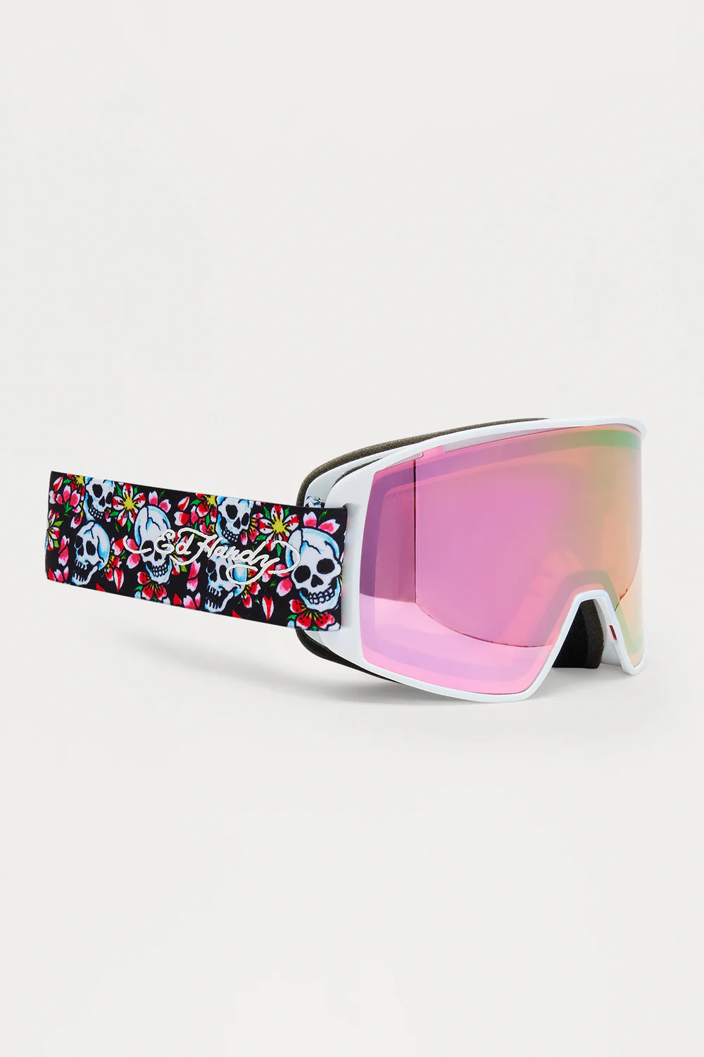 Skull & Floral — Pink Mirror Goggle